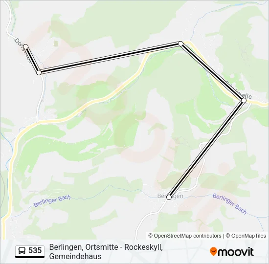 535 Bus Line Map