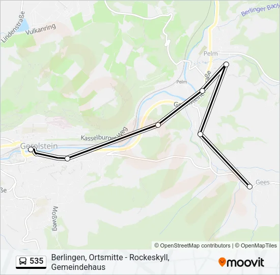 535 Bus Line Map