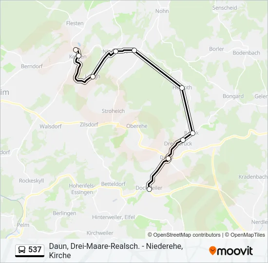 537 Bus Line Map