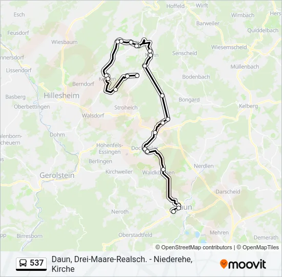537 Bus Line Map