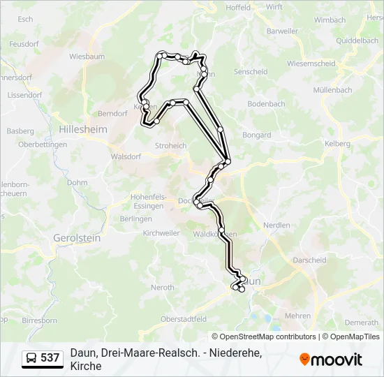 537 Bus Line Map