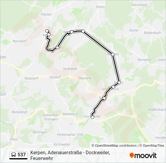 537 Bus Line Map