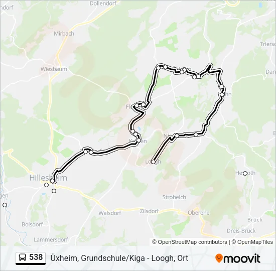 538 Bus Line Map