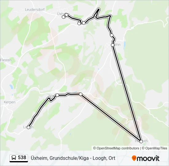 538 Bus Line Map