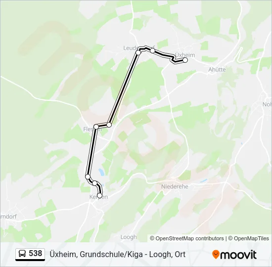 538 Bus Line Map