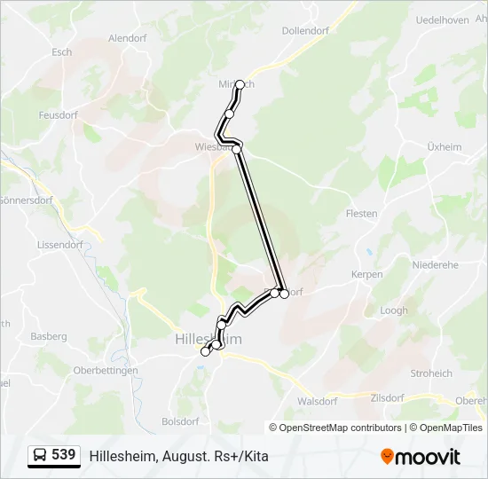 539 Bus Line Map