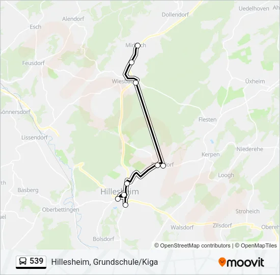 539 Bus Line Map