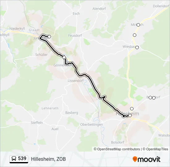 539 Bus Line Map