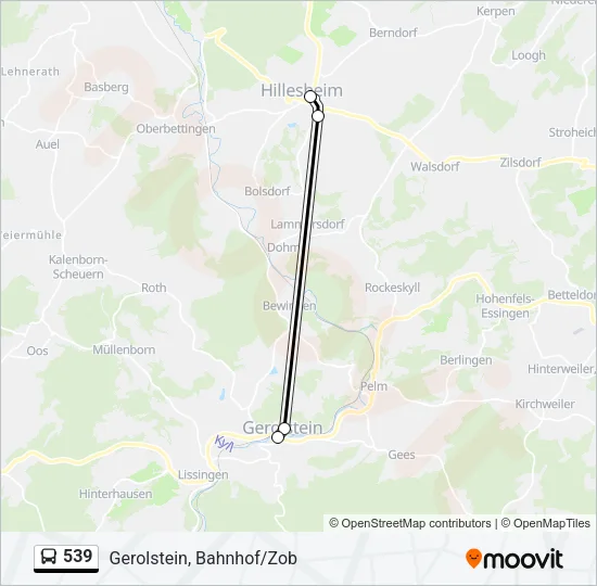 539 Bus Line Map