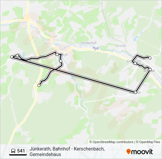 541 Bus Line Map