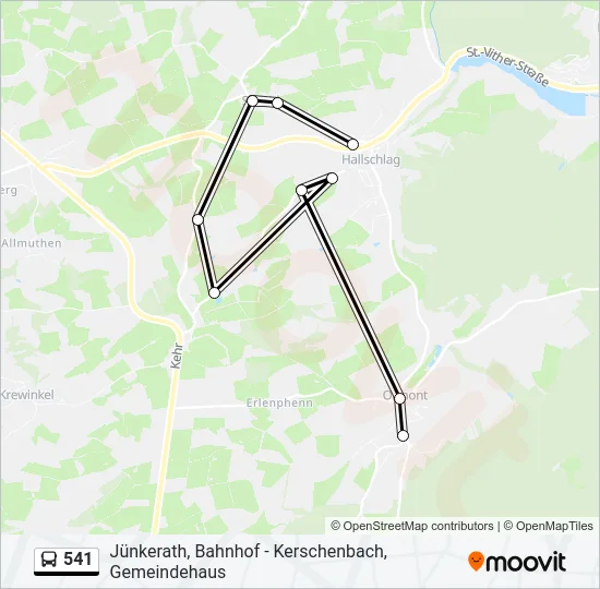 541 Bus Line Map