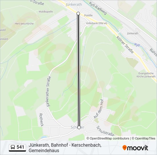 Автобус 541: карта маршрута