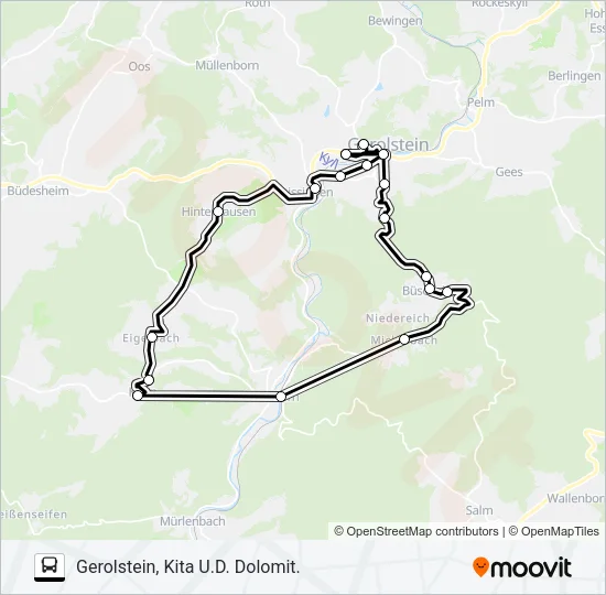 532 RUFBUS Bus Line Map