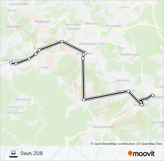 534 RUFBUS Bus Line Map