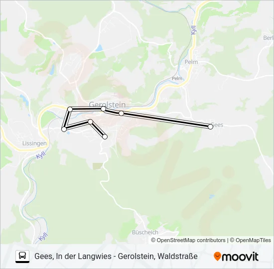 535 RUFBUS Bus Line Map