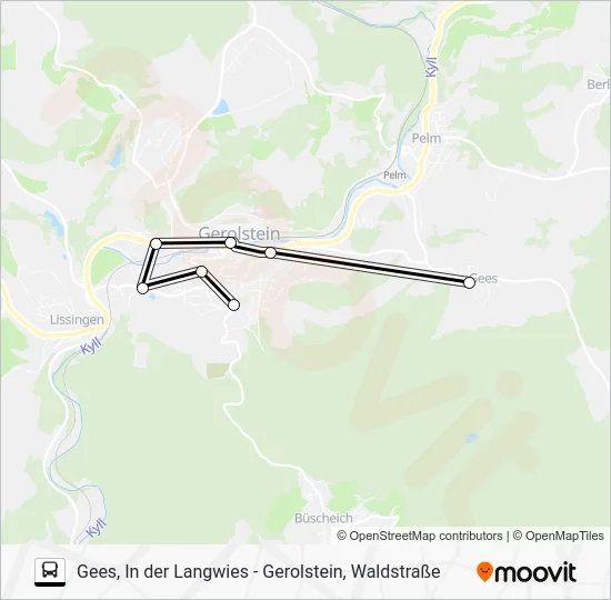 Автобус 535 RUFBUS: карта маршрута