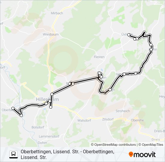 538 RUFBUS Bus Line Map