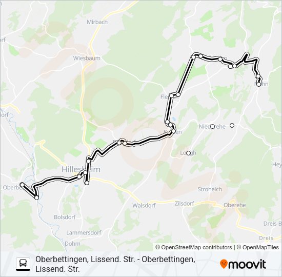 538 RUFBUS Bus Line Map