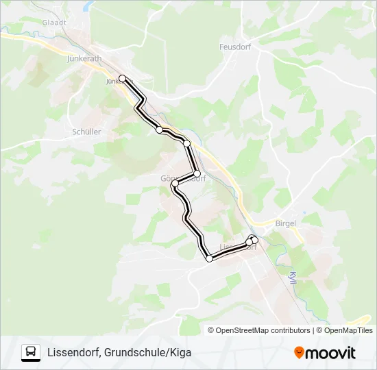543 RUFBUS Bus Line Map