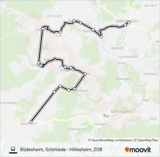 545 RUFBUS Bus Line Map