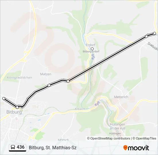 436 Bus Line Map