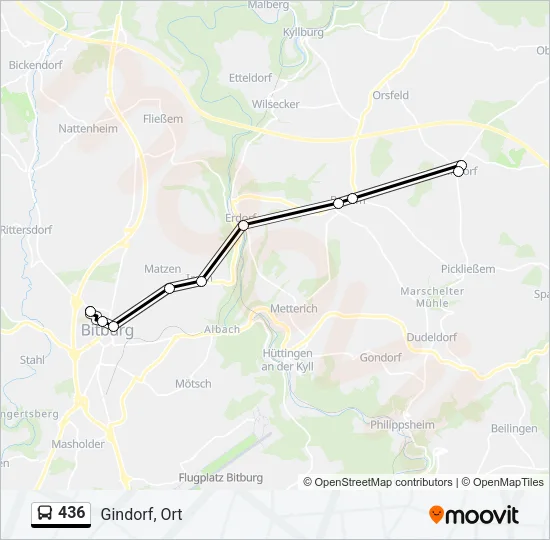 436 Bus Line Map