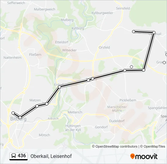 436 Bus Line Map