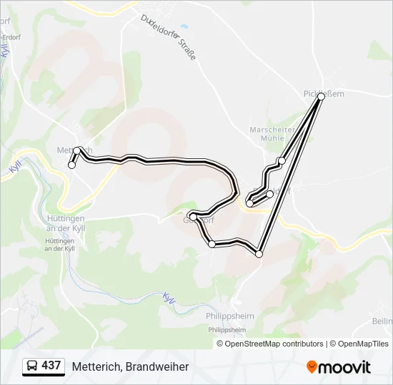 437 Bus Line Map