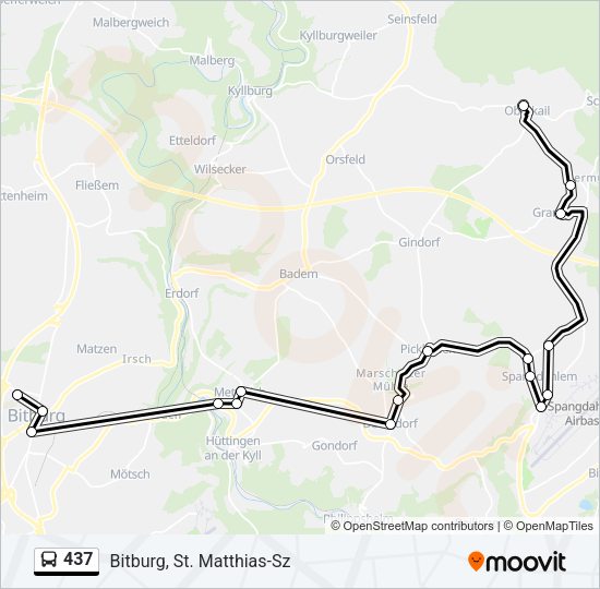 Автобус 437: карта маршрута