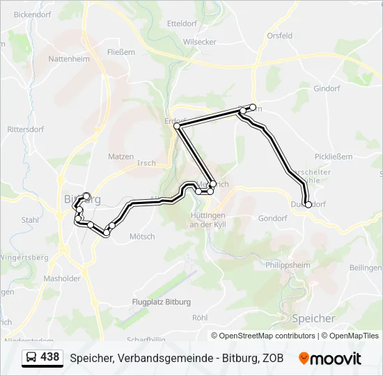 438 Bus Line Map