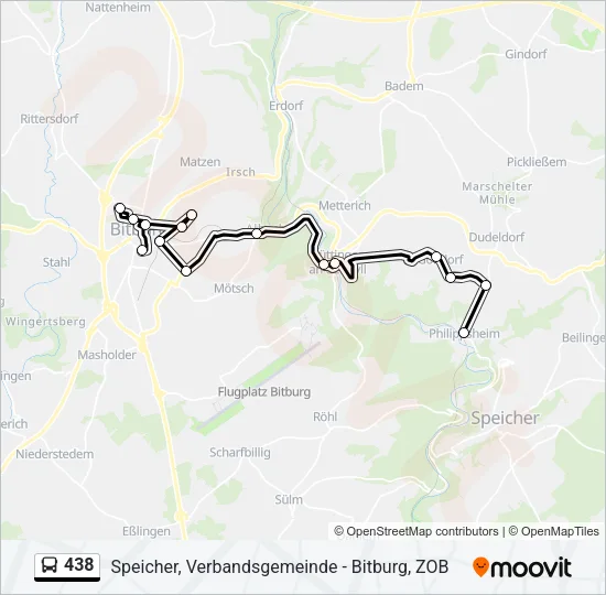 438 Bus Line Map