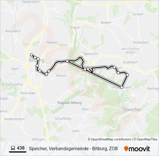 438 Bus Line Map
