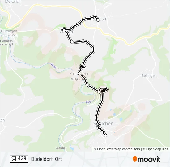439 Bus Line Map
