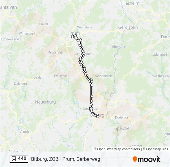 440 Bus Line Map