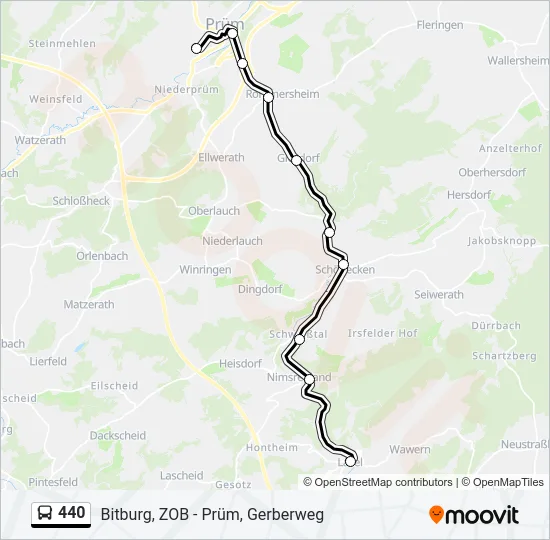440 Bus Line Map