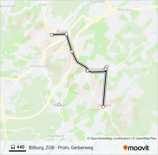 440 Bus Line Map