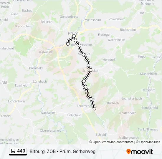 440 Bus Line Map