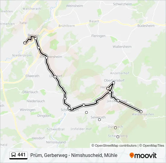 441 Bus Line Map