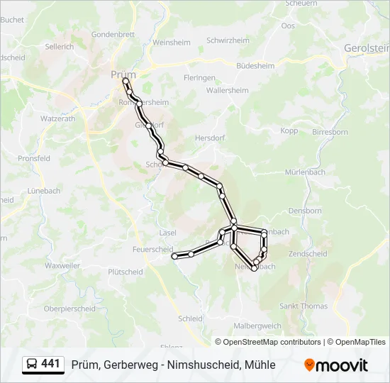 441 Bus Line Map