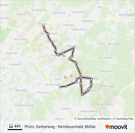 441 Bus Line Map