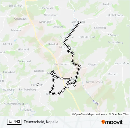 442 Bus Line Map