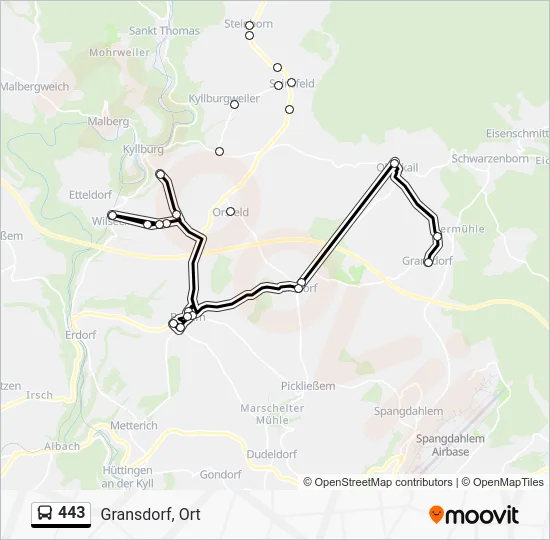 Автобус 443: карта маршрута