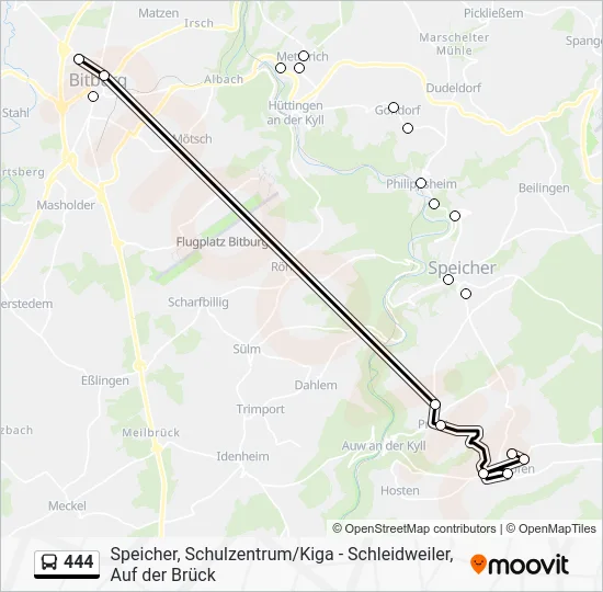 Автобус 444: карта маршрута