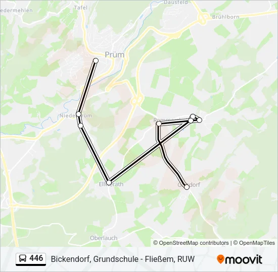 446 Bus Line Map