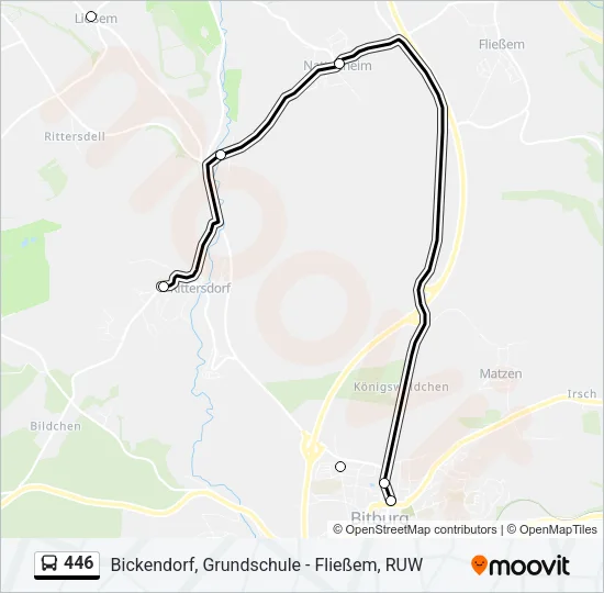 446 Bus Line Map