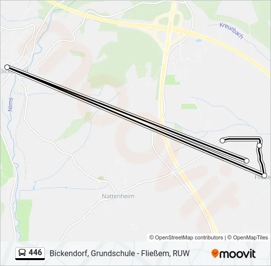 446 Bus Line Map