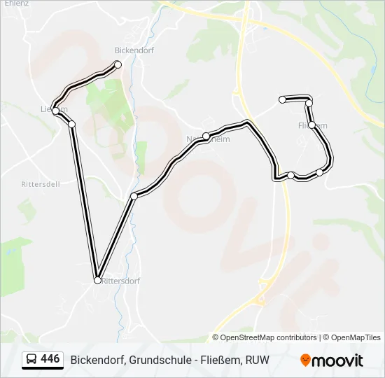 446 Bus Line Map