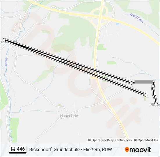 446 Bus Line Map