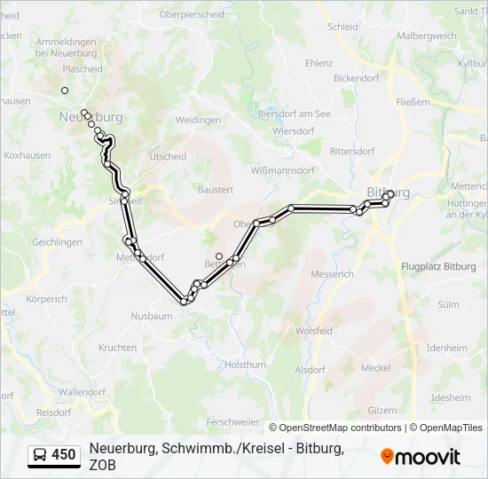 450 Bus Line Map
