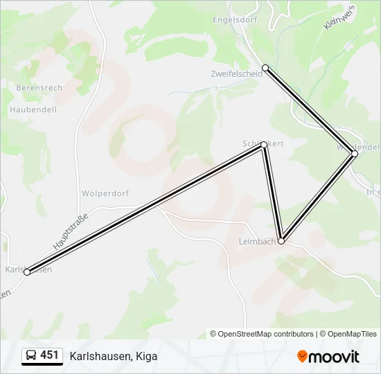 451 Bus Line Map